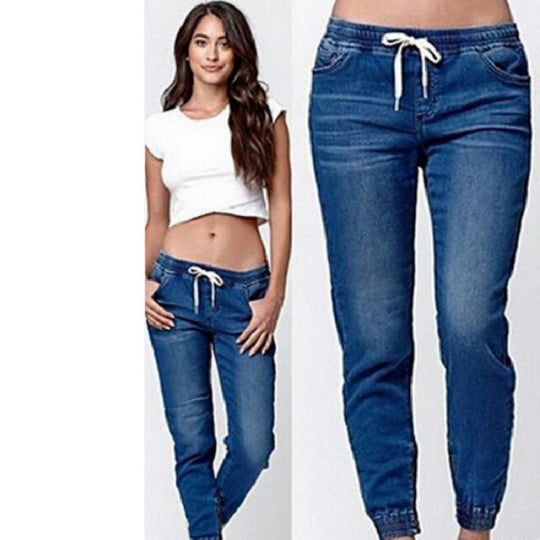 Damen Joggingjeans mit elastischem Bund und praktischen Taschen