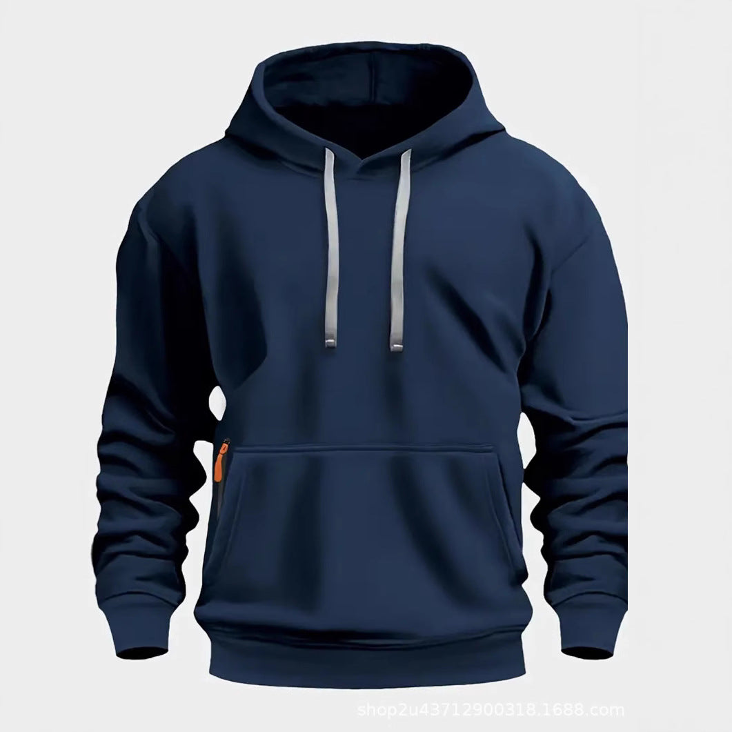 Herren sportlicher Kapuzenpullover mit praktischen Taschen und atmungsaktivem Material