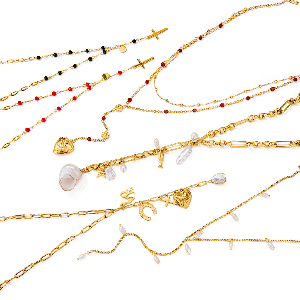 Damen Halskette mit elegantem Sonnenmotiv aus hypoallergenem Edelstahl Shop Nory