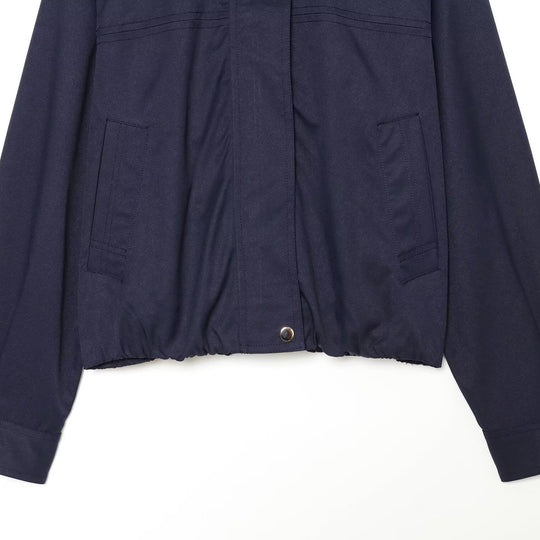 Damen Kurzjacke im Bomberstil mit kontrastiertem geprägtem Kunstlederkragen Shop Nory