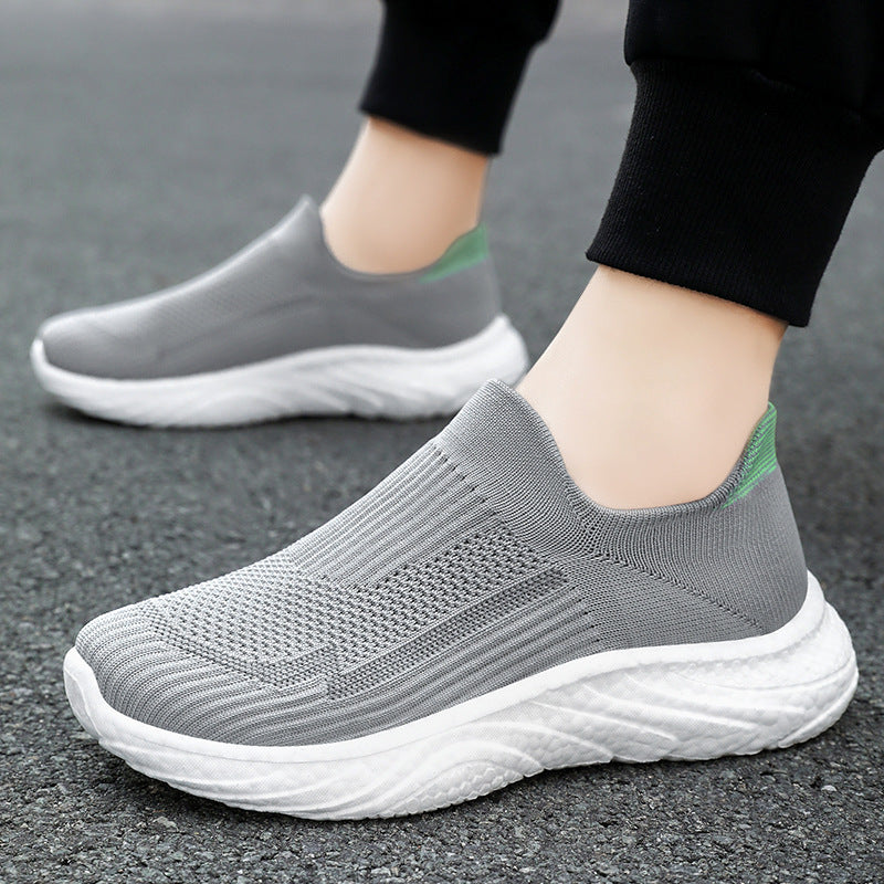 Damen nan nahtloser Strick-Slip-On Komfort-Laufschuh mit sockenähnlichem Schaft und gedämpfter Wellen-EVA-Sohle Shop Nory