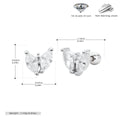 Damen Ohrstecker mit hochwertigem Zirkon in Schmetterlingsform Shop Nory