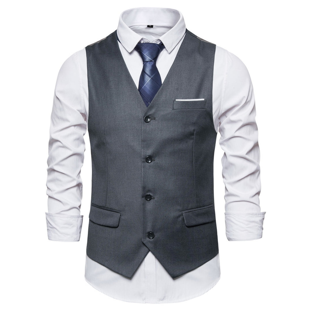 Herren Anzugweste in tailliertem Slim-Fit mit V‑Ausschnitt und Pattentaschen Shop Nory