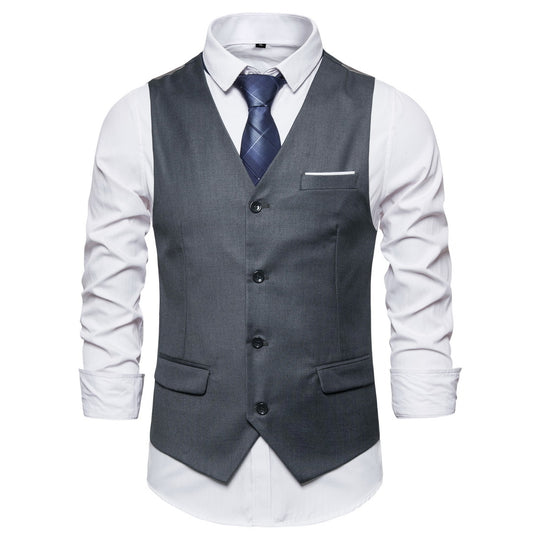 Herren Anzugweste in tailliertem Slim-Fit mit V‑Ausschnitt und Pattentaschen Shop Nory