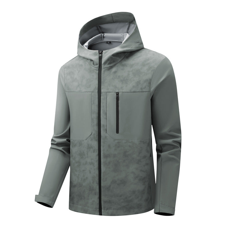 Herren Urbanes Softshell-Hybrid mit wasserabweisender Beschichtung, Kapuze und Brust-Reißverschluss Shop Nory