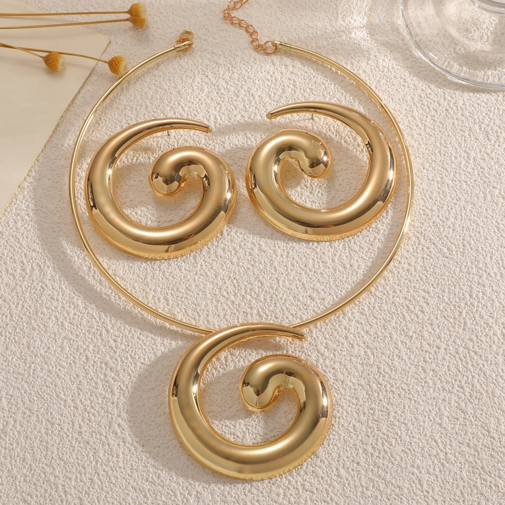Damen Halskette mit elegantem spiralförmigem Anhänger Shop Nory