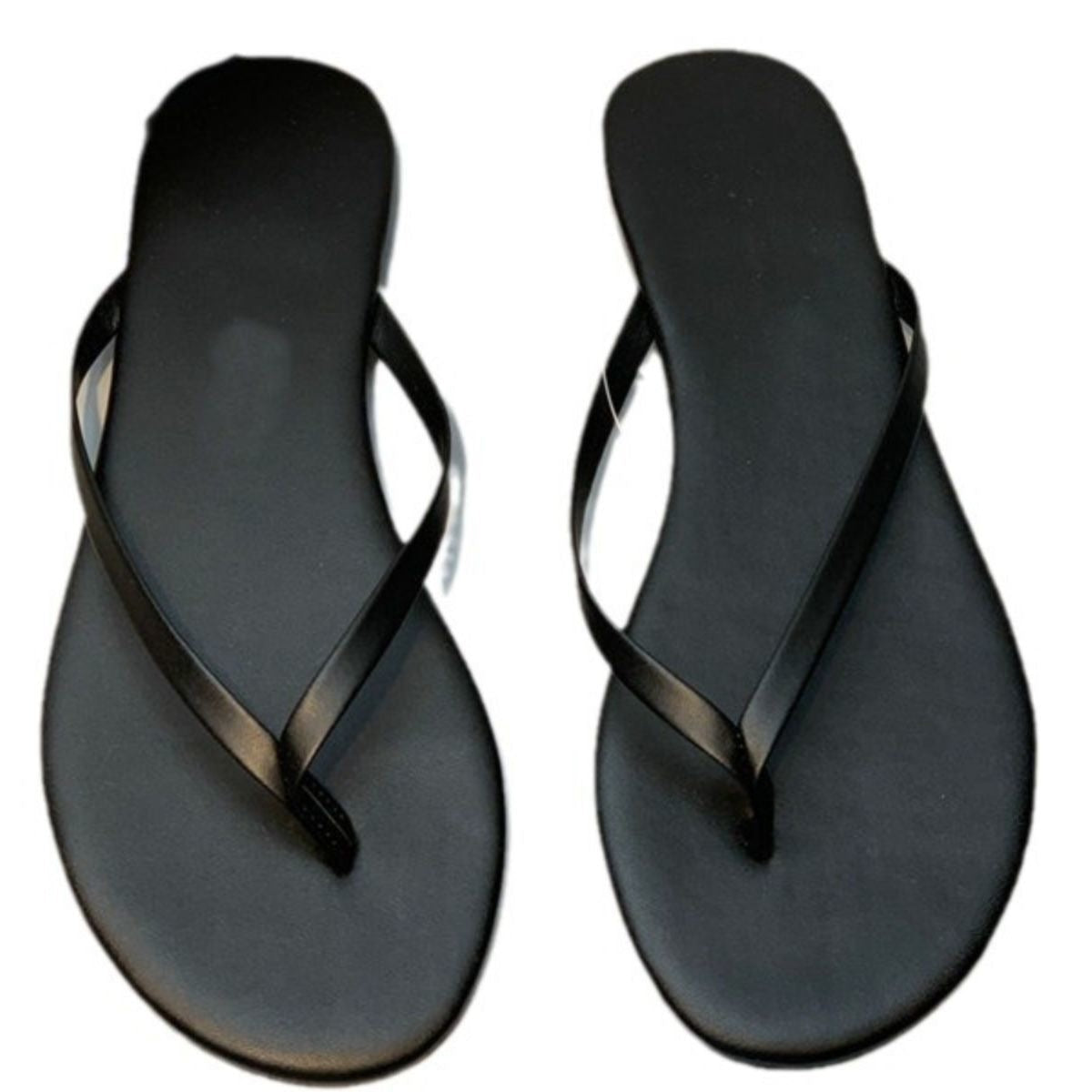 Damen stilvolle Flip-Flops mit glänzendem Riemendesign