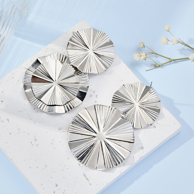 Damen glänzende Ohrringe mit geometrischem Design Shop Nory