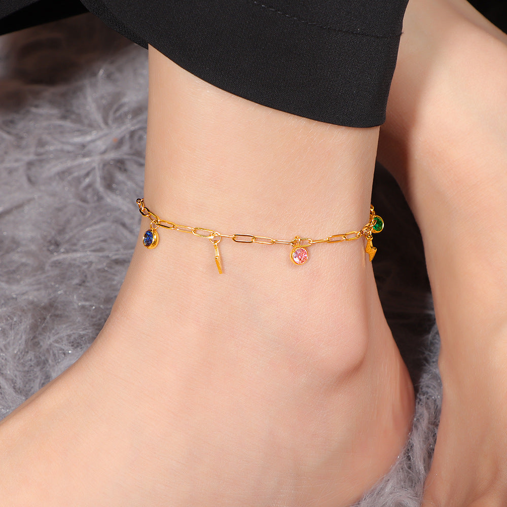 Damen Bunte Charm Link Armband Shop Nory