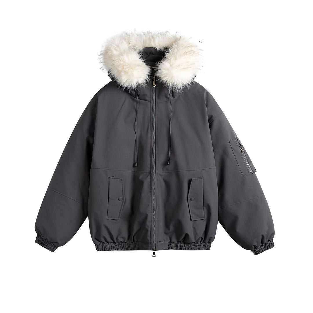 Damen Oversize-Parka im Bomberstil mit abnehmbarer Kunstfellkapuze Shop Nory