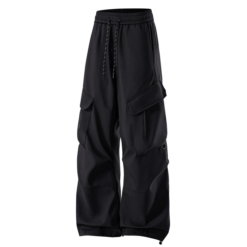 Herren Baggy Cargohose mit Elastikbund, Multifunktionstaschen und verstellbarem Saum Shop Nory