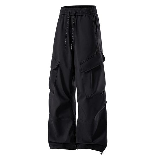 Herren Baggy Cargohose mit Elastikbund, Multifunktionstaschen und verstellbarem Saum Shop Nory