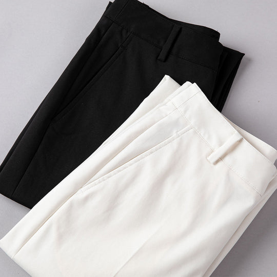 Damen Hochtaillierte gerade geschnittene Chino-Hose mit Bügelfalte Shop Nory