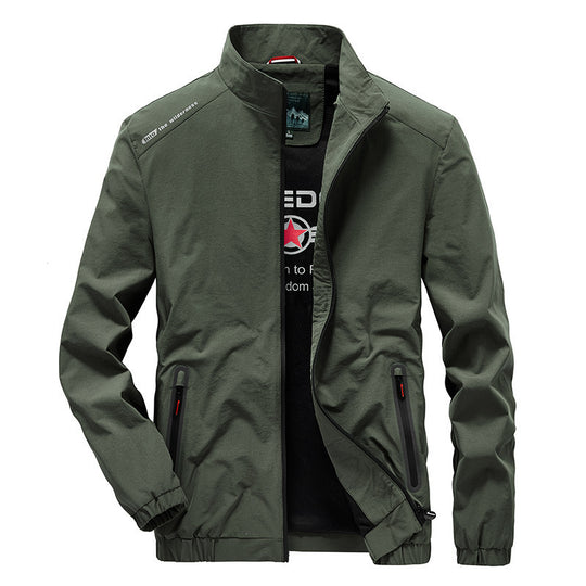 Herren leichte Softshell-Outdoorjacke mit Stehkragen wasserabweisender Oberfläche und Reißverschlusstaschen Shop Nory