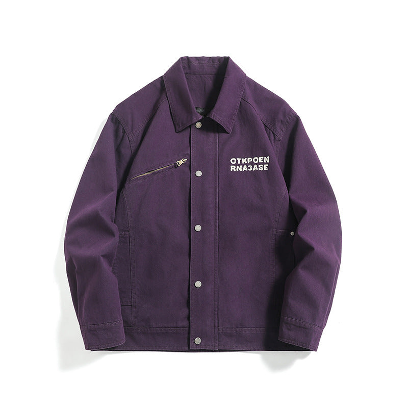 Unisex Kurzblouson im Workwear-Look mit diagonaler Reißverschluss-Brusttasche Shop Nory