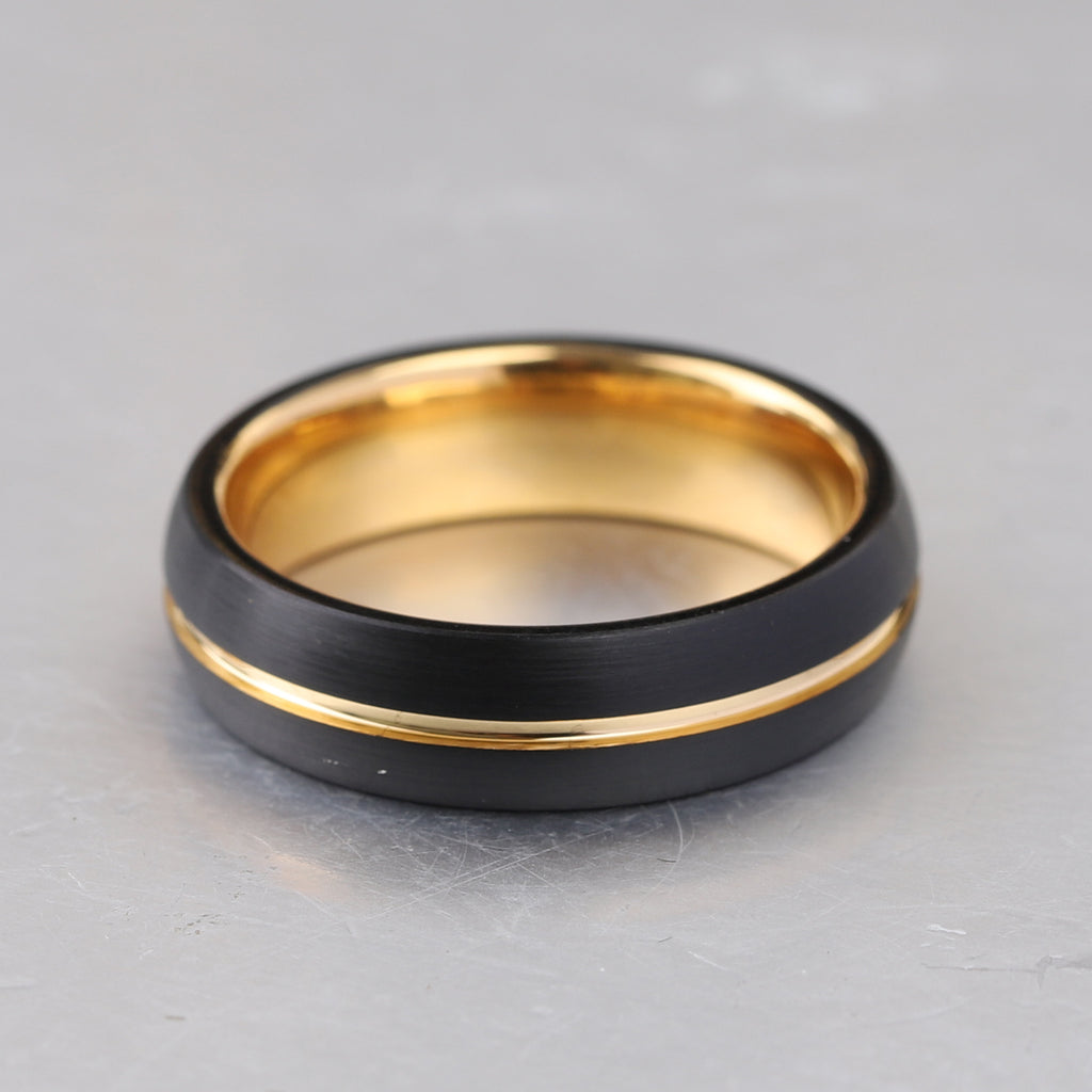 Herren Tungsten Carbide Ring mit elegantem zweifarbigen Design Shop Nory