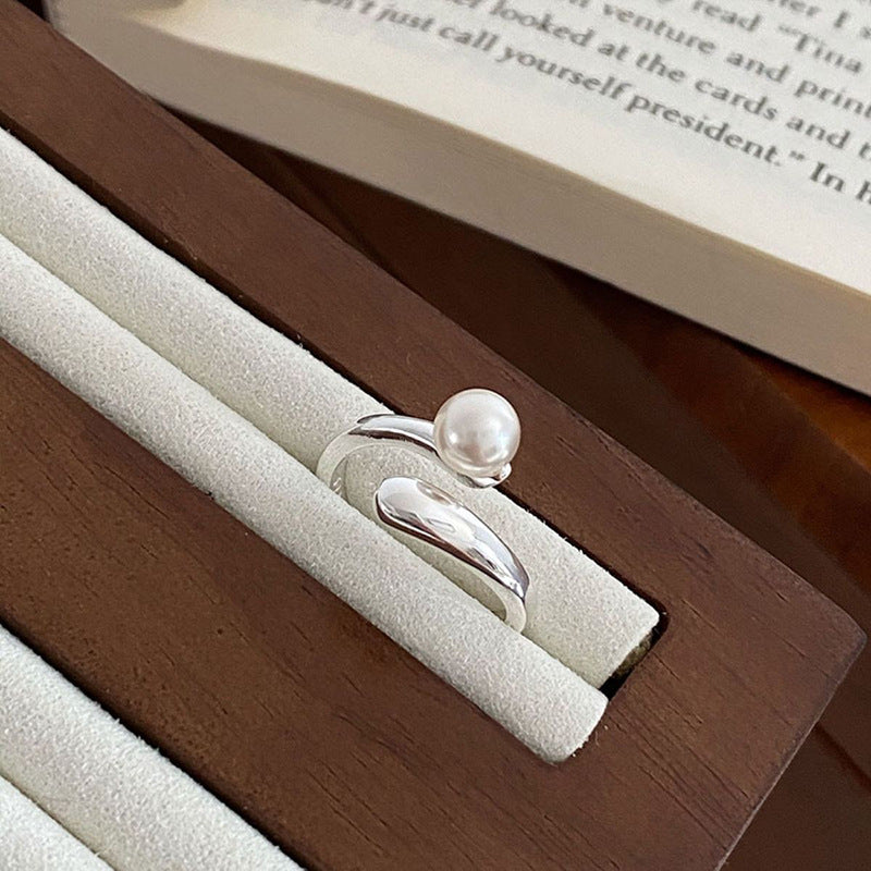 Damen Moderner Ring mit elegantem Perlenakzent Shop Nory