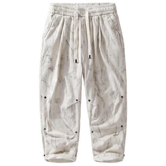 Herren Weite Baggy-Cargohose mit Marmor-Print und Kordelzug Shop Nory