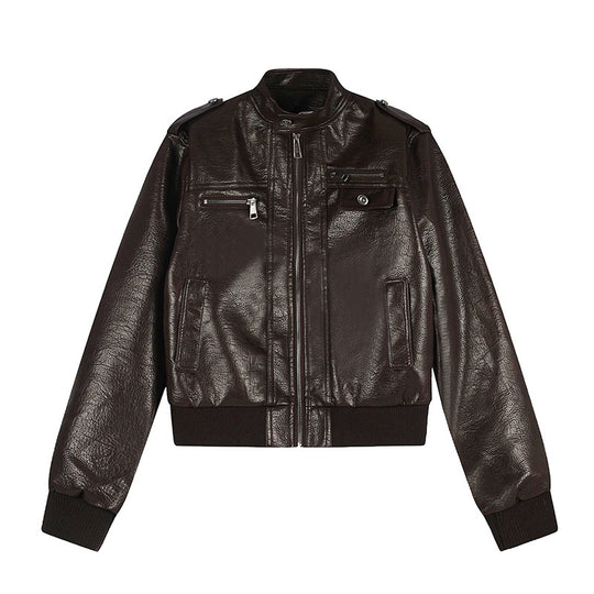 Herren Lederoptik-Bomberjacke Shop Nory