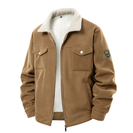 Herren Gemütliche Cordjacke mit Teddyfutter Shop Nory