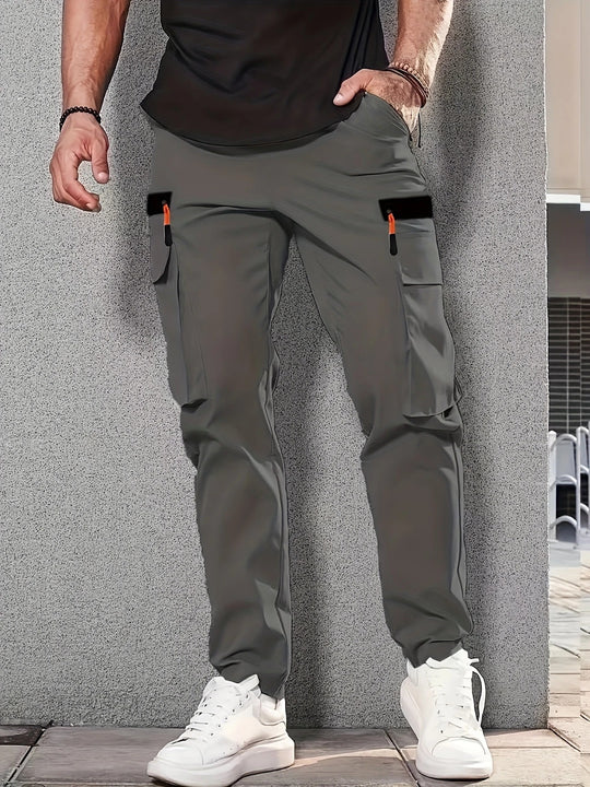 Herren Tapered Cargojogginghose mit elastischem Bund, Tunnelzug & Multifachtaschen Shop Nory