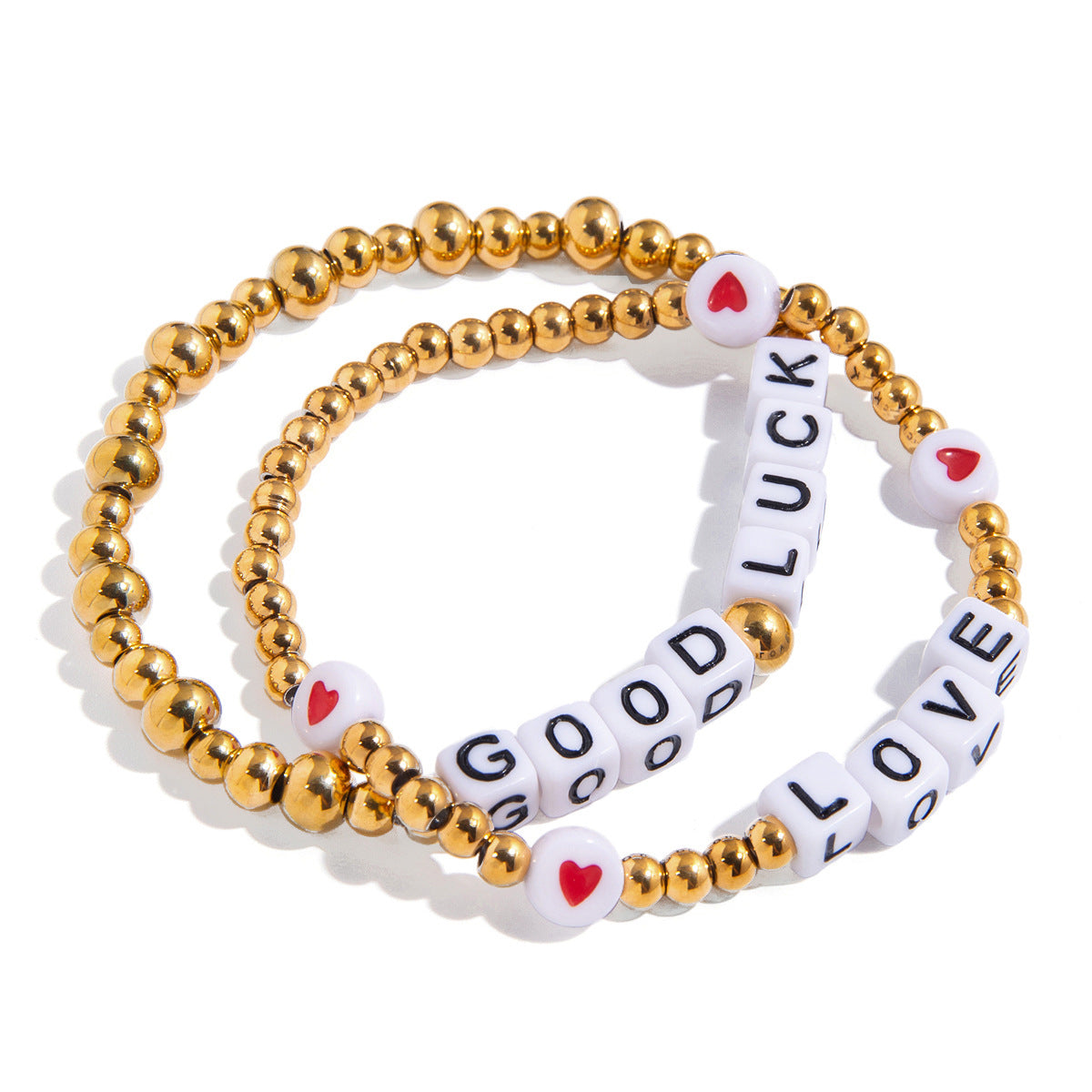 Damen Armband mit personalisierten Glücksperlen aus hypoallergenem Edelstahl Shop Nory