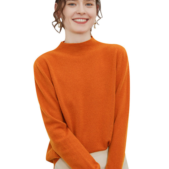 Damen weicher Feinstrick-Mockneckpullover mit Angora‑Look und legerer Silhouette Shop Nory