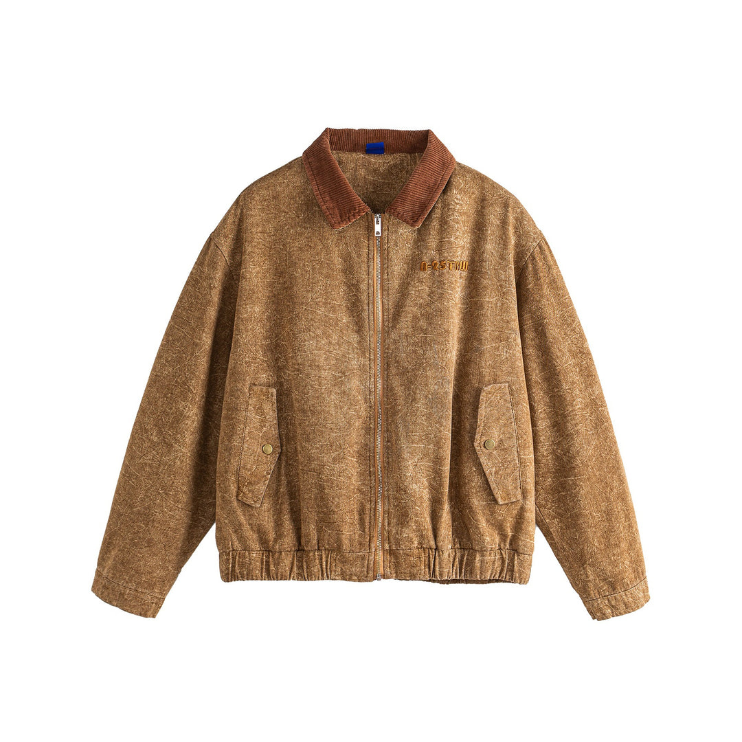 Unisex Boxy-Canvas-Blousonjacke mit Cordkragen und Utility-Pattentaschen Shop Nory