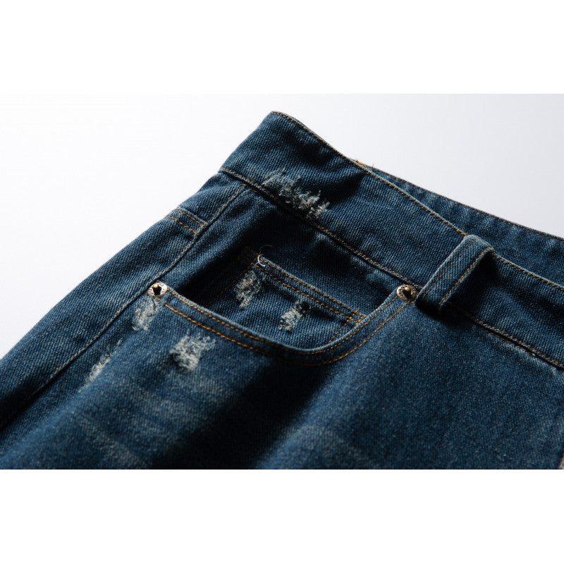 Herren Weite Highwaist Baggy-Jeans mit Used-Waschung und Five-Pocket-Details Shop Nory