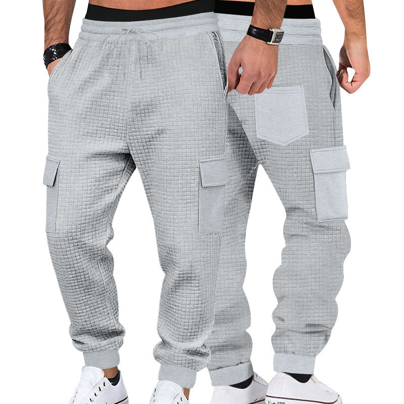 Herren Cargo-Jogginghose aus Waffelstruktur mit Kordelzug und Bündchen Shop Nory