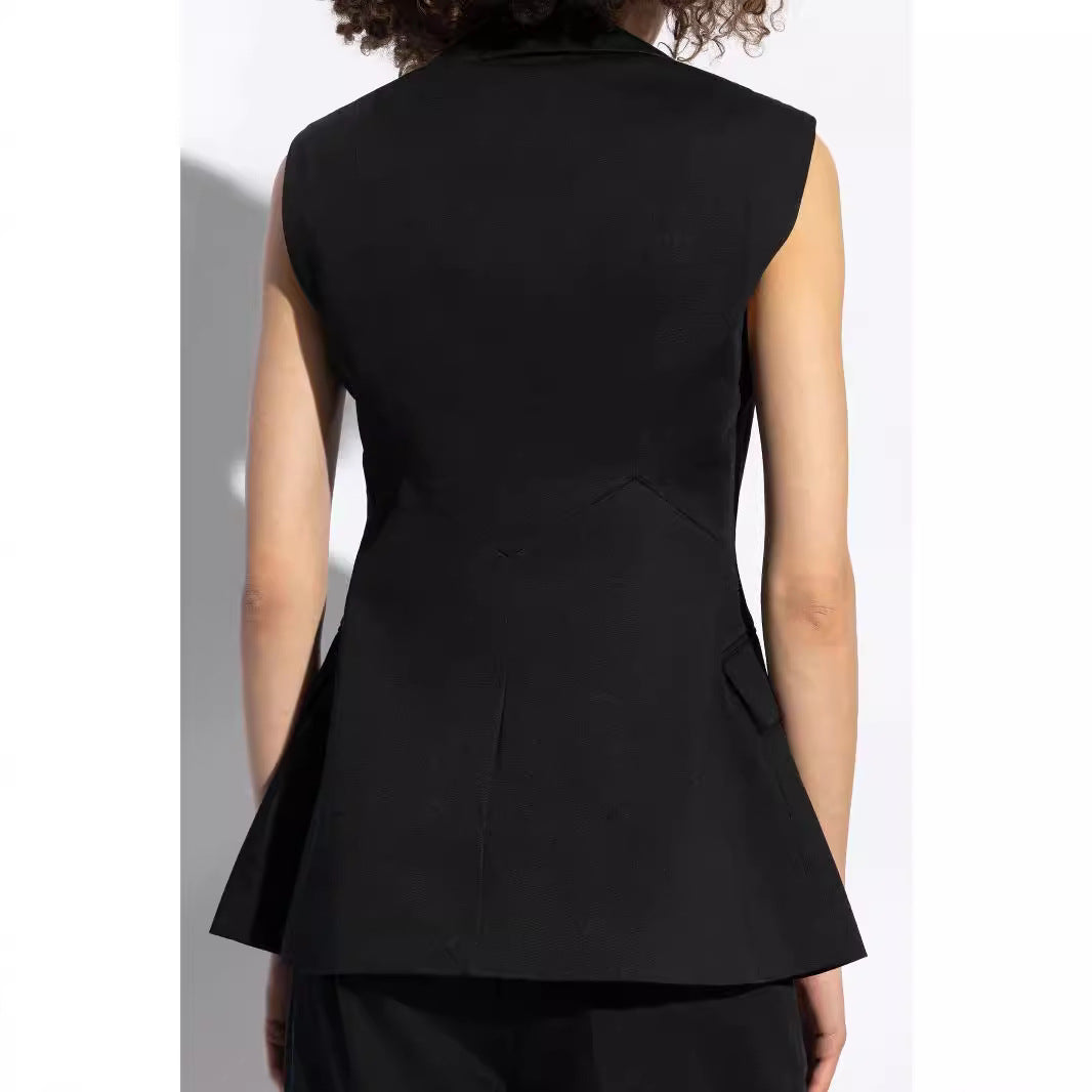 Damen Ärmelloser Blazer mit markantem Schalkragen und taillierter Silhouette Shop Nory