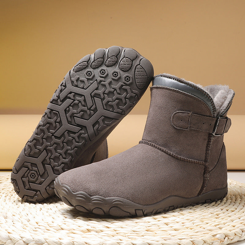 Damen Winterstiefelette mit Kunstfellfutter, rutschfester Profilsohle und verstellbarem Schnallenriemen Shop Nory