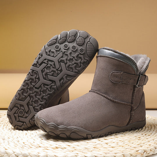 Damen Winterstiefelette mit Kunstfellfutter, rutschfester Profilsohle und verstellbarem Schnallenriemen Shop Nory