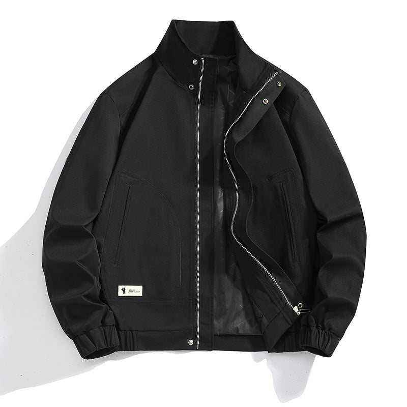 Herren Leichter Utility-Canvas-Blouson mit Stehkragen und elastischen Bündchen Shop Nory