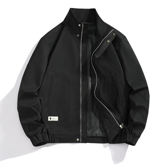 Herren Leichter Utility-Canvas-Blouson mit Stehkragen und elastischen Bündchen Shop Nory