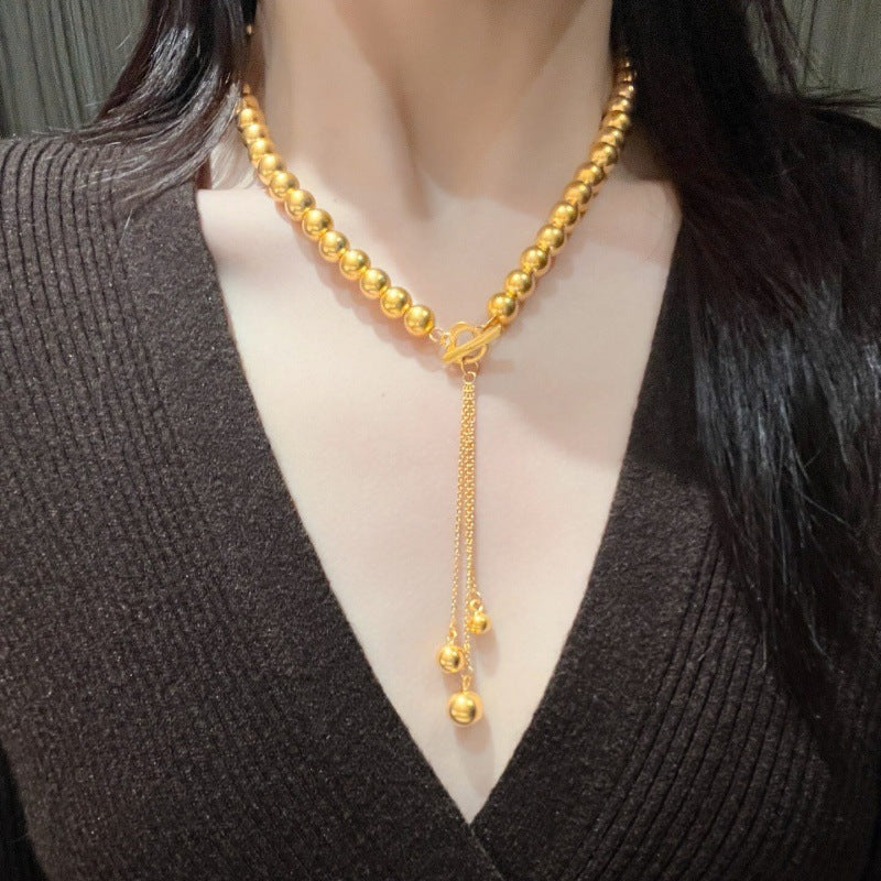 Damen Halskette mit eleganten Perlen und schimmerndem Anhänger Shop Nory