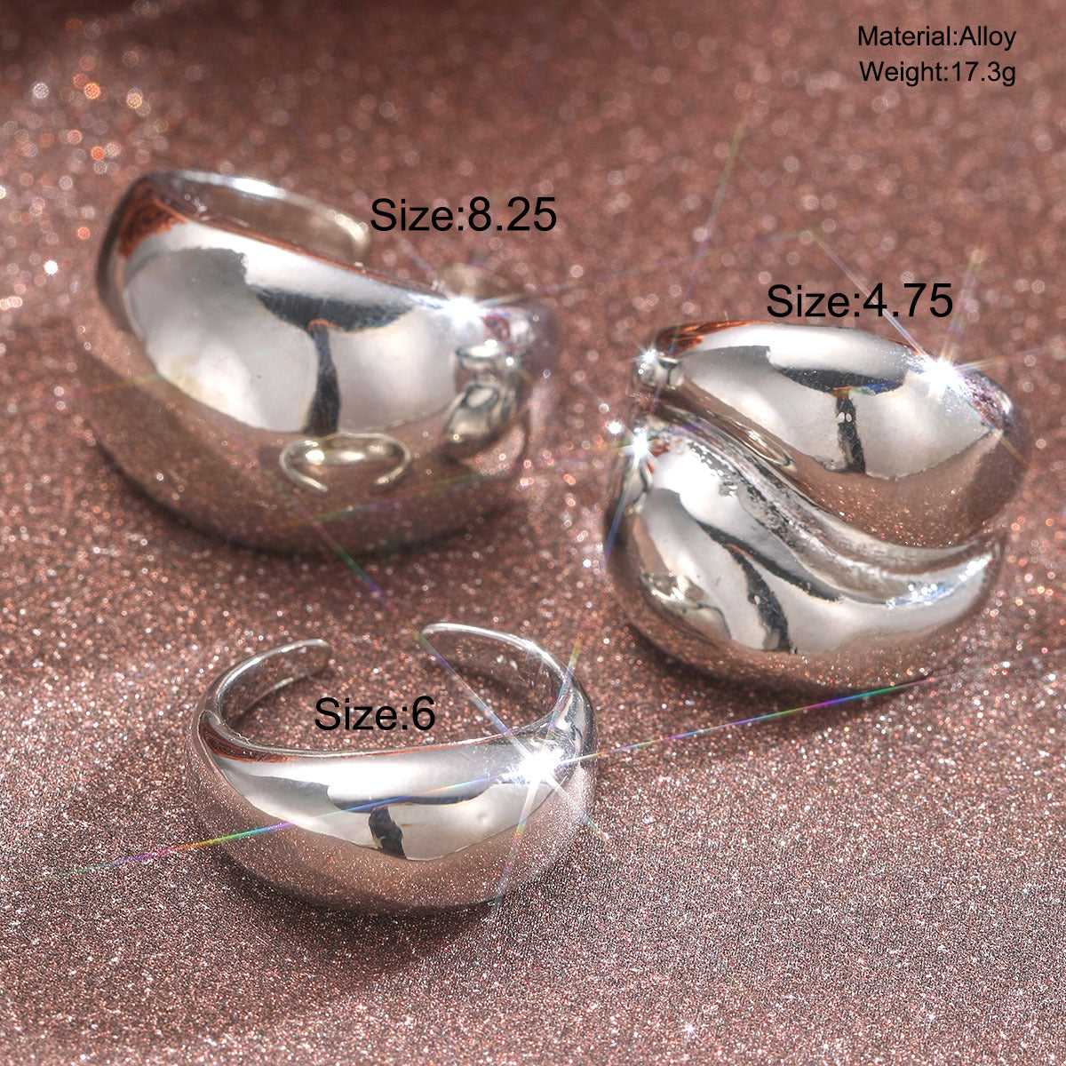 Damen modisches Ringe-Set mit einzigartigen Designs und eleganten Oberflächen Shop Nory