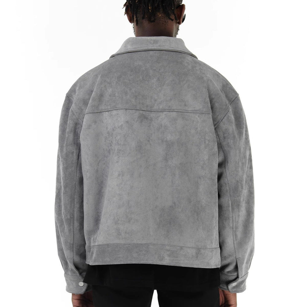 Herren Suede-Jacke mit modernen Taschen