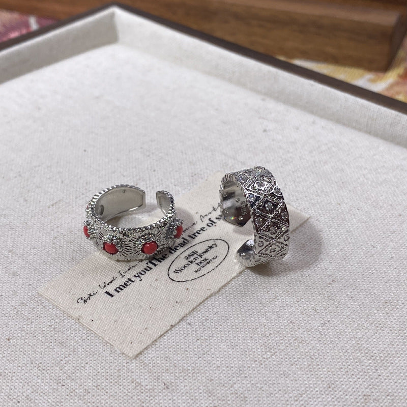 Damenring mit kunstvollem Diamantmuster und feiner Detailverarbeitung Shop Nory