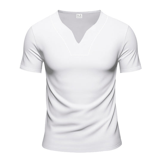 Herren nan V-Ausschnitt-Sportshirt mit ergonomischen Formnähten und elastischem Jersey