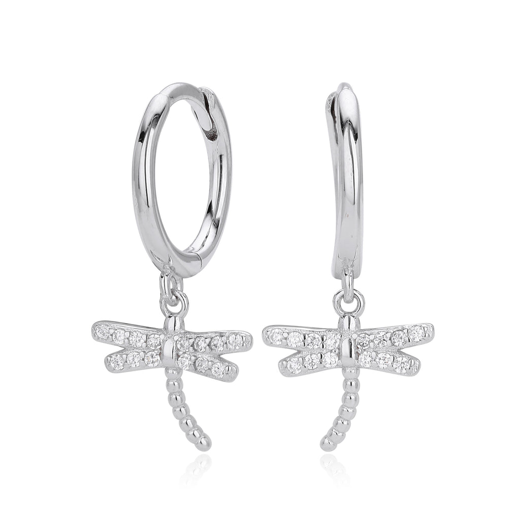 Damen Ohrhänger mit schimmerndem Libellenanhänger aus 925 Sterling Silber Shop Nory