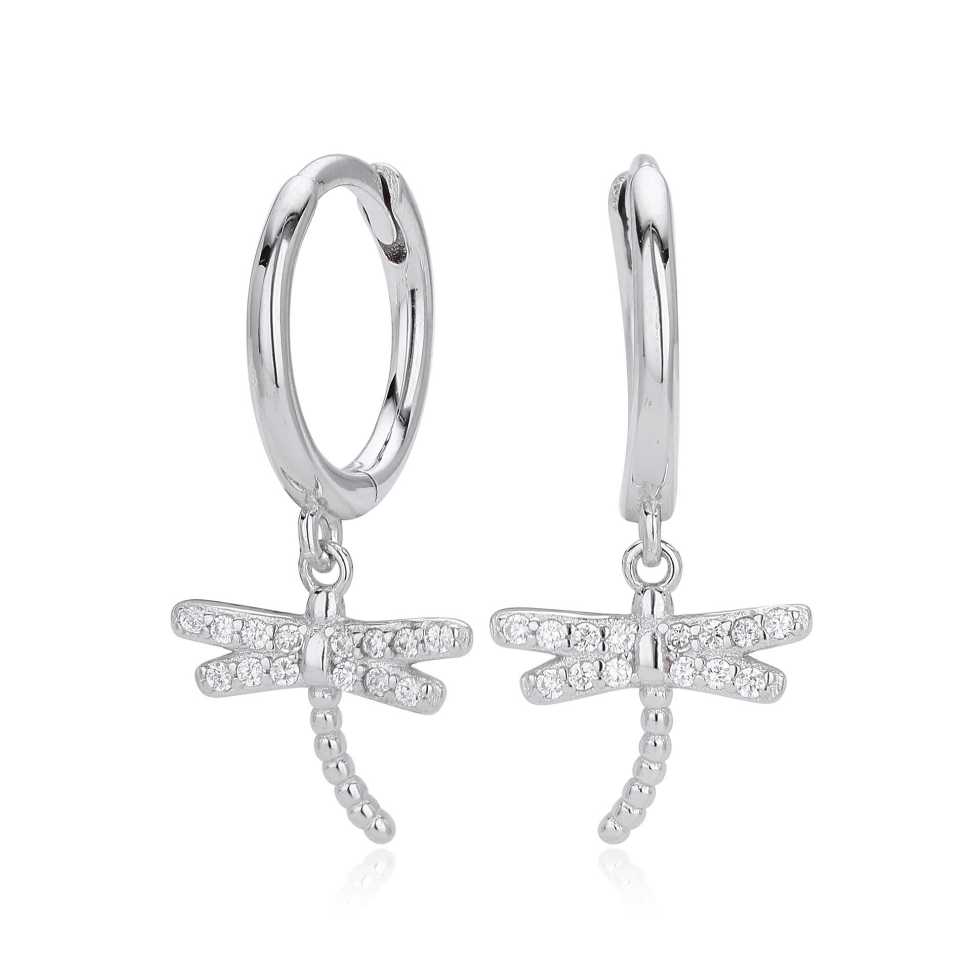 Damen Ohrhänger mit schimmerndem Libellenanhänger aus 925 Sterling Silber Shop Nory