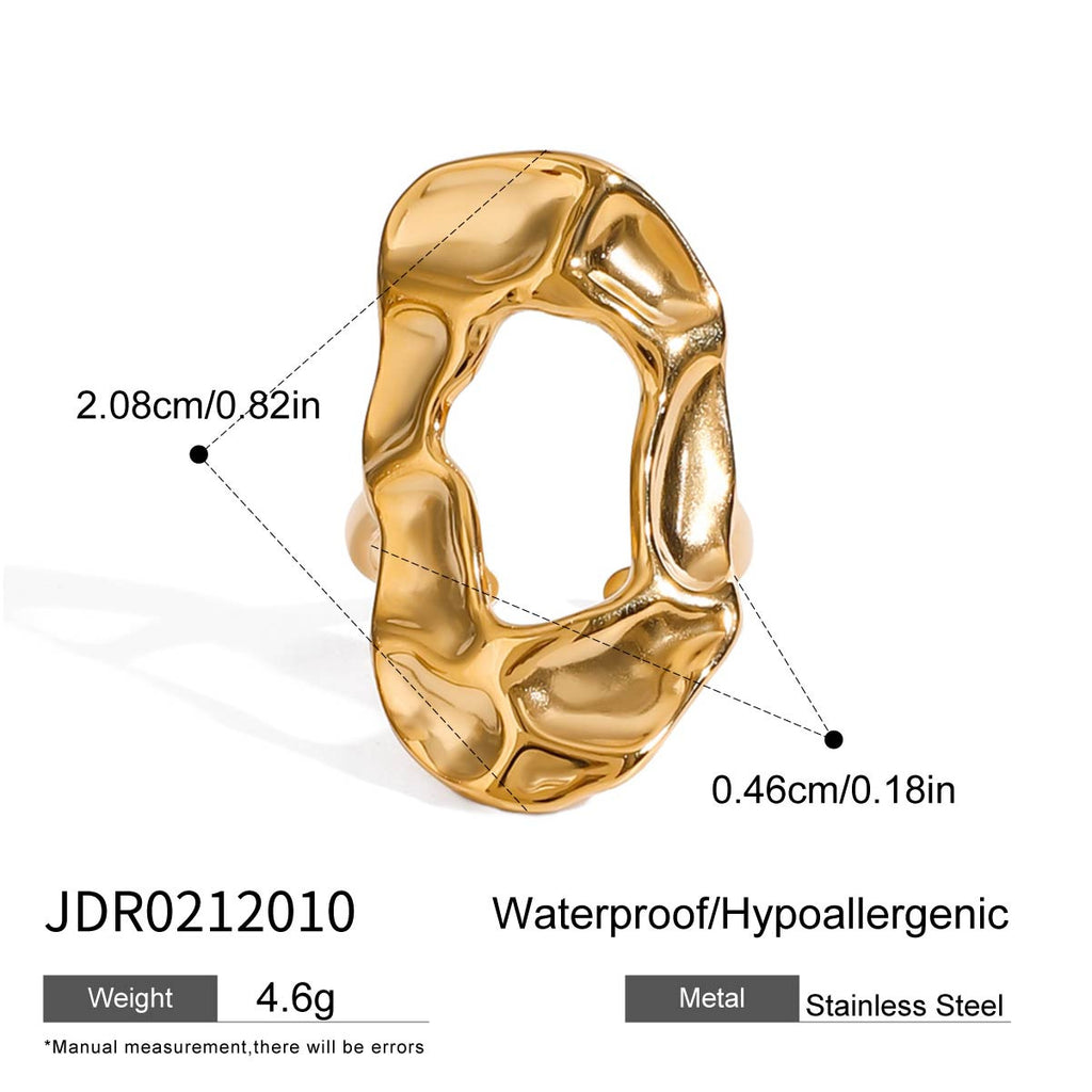 Damen Offener Ring mit kunstvollem Design aus hypoallergenem Edelstahl Shop Nory