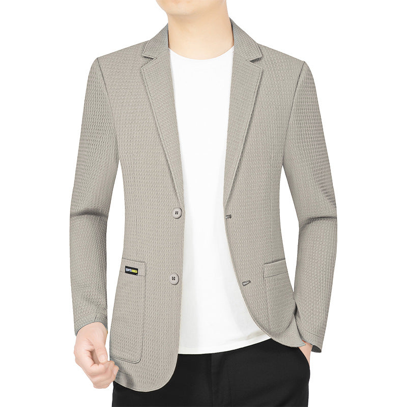 Herren Modernes Stretch Business-Sakko mit schmalem Schnitt und aufgesetzten Taschen Shop Nory