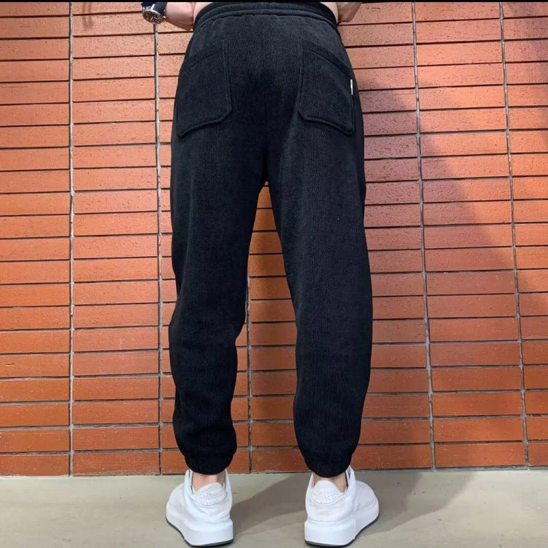 Herren Lockere Cord-Jogginghose mit elastischem Bund und Kordelzug Shop Nory