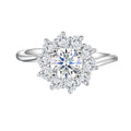Damen Deluxe Blumenkreisring mit funkelnden Zirkonia-Steinen Shop Nory