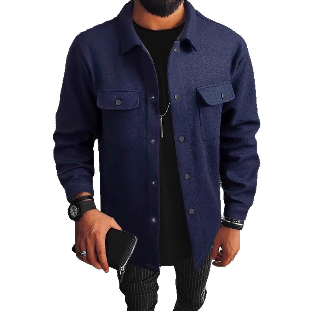 Herren Modische Hemdjacke mit praktischen Taschen