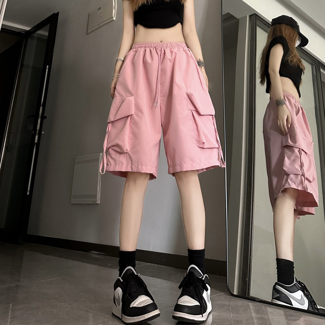Damen Cargo-Shorts mit praktischen Seitentaschen und elastischem Bund
