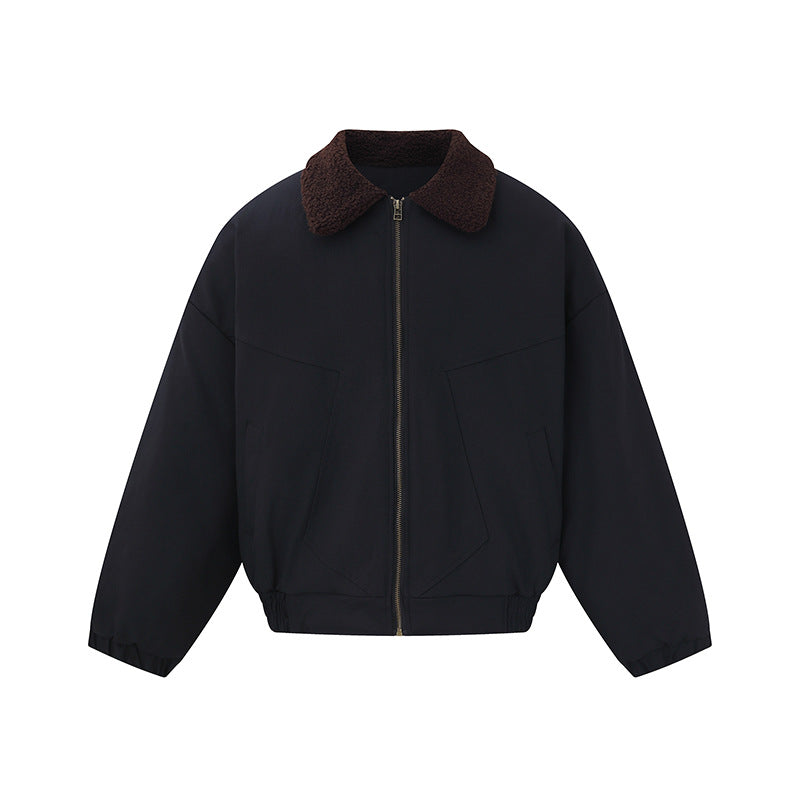 Unisex Boxy Blousonjacke mit Teddykragen und elastischem Saum Shop Nory