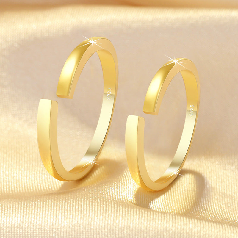 Damen Offener Ring aus hochwertigem Silber mit modernem, minimalistischen Design Shop Nory